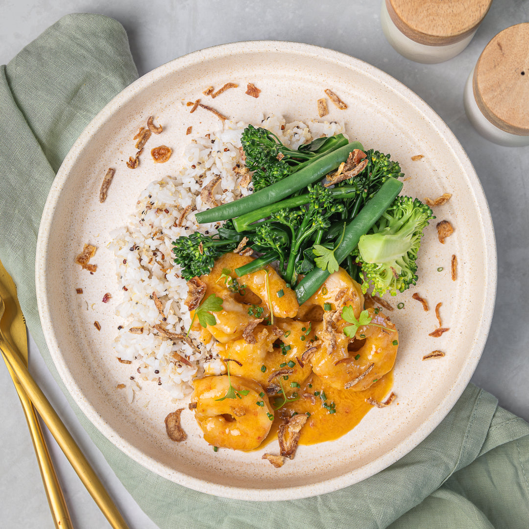 Sauteed Prawns And Spiced Ginger Butter